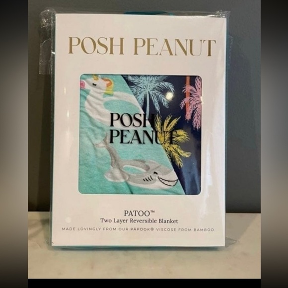 Posh Peanut Bamboo Lenny Patoo Bamboo Blanket Po Party Float Beach Unicorn swan - Picture 2 of 2